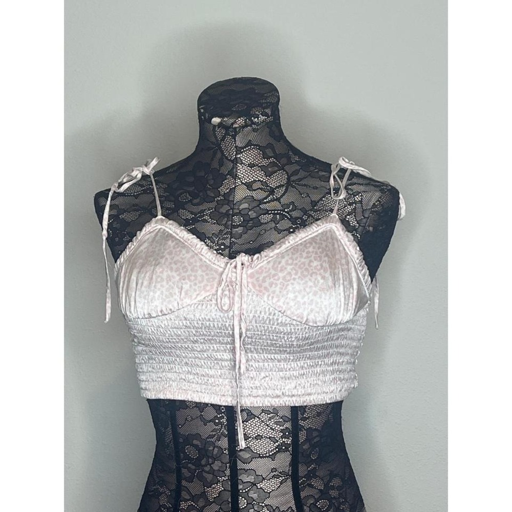 Y2K Cheetah Print Cropped Tank Size Medium